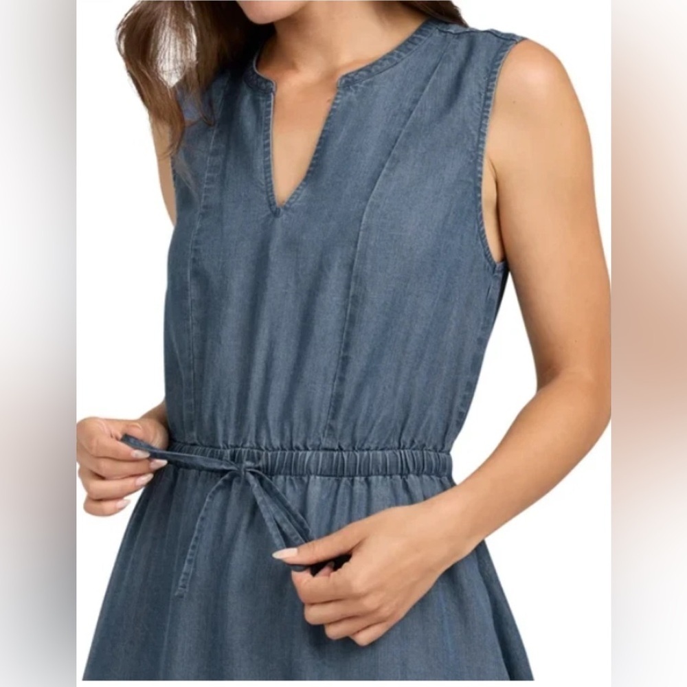 Lands End Lycocell Tiered Ruffle Hem Dress - Picture 4 of 13